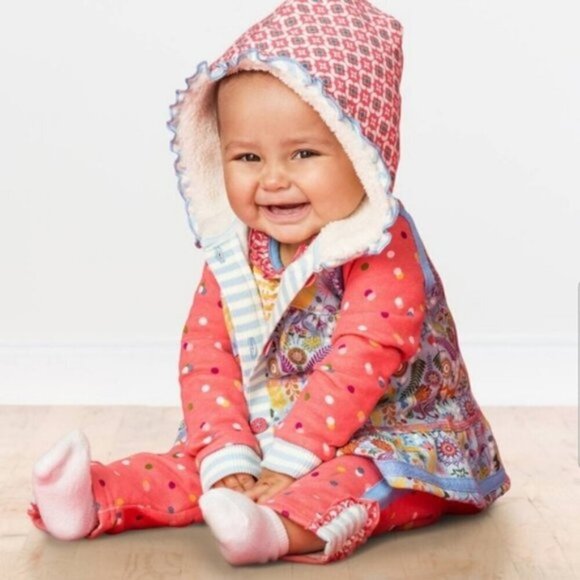 Matilda Jane Other - Matilda Jane Sherpa Fox Rabbit Jacket Fleece Hoodie Woodland Sweatshirt 12-18